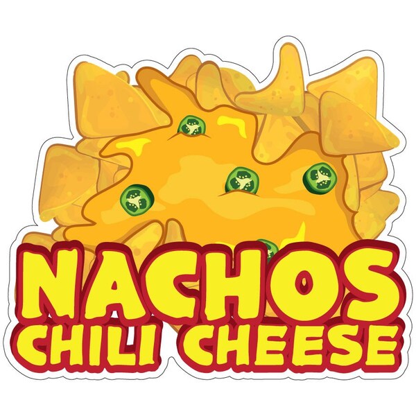 Signmission Nachos Chili CheeseConcession Stand Food Truck Sticker, 8" x 4.5", D-DC-8 Nachos Chili Cheese19 D-DC-8 Nachos Chili Cheese19 - main
